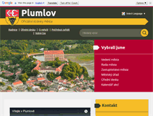 Tablet Screenshot of mestoplumlov.cz